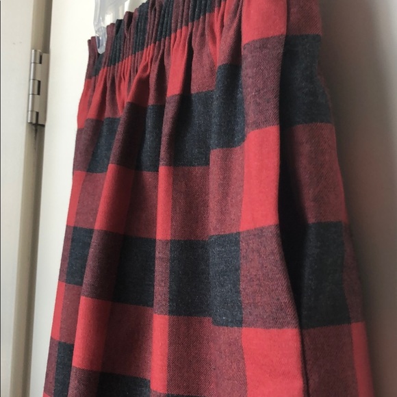 NWT JCrew red buffalo check mini skirt - Picture 2 of 5